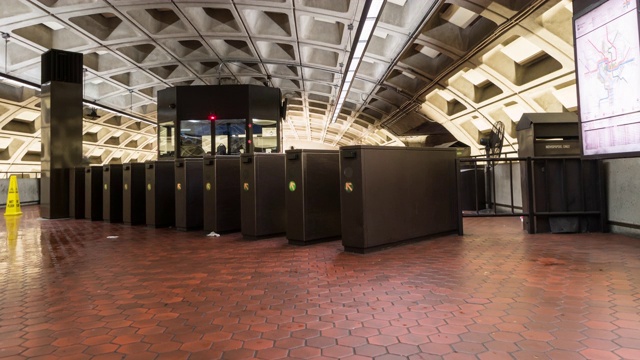 美国华盛顿特区地铁站的时间流逝视频素材
