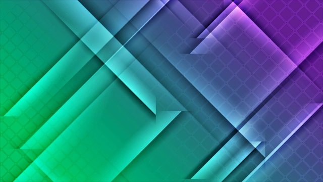 绿色紫罗兰科技几何抽象最小运动背景视频下载