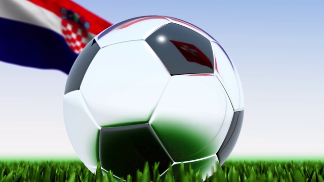 循环足球瑞士对克罗地亚视频素材