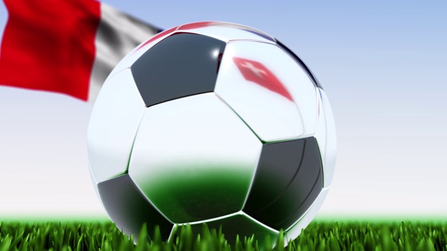 循环足球瑞士对法国视频素材