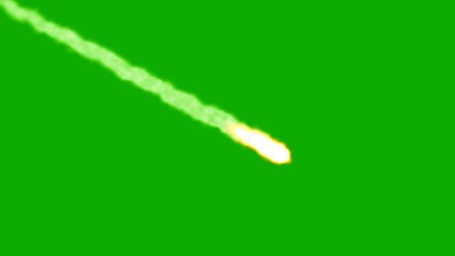 绿屏流星体或小行星视频素材