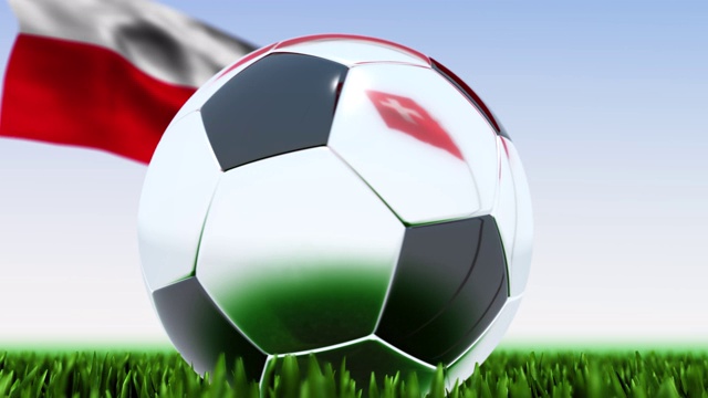 循环足球瑞士对波兰视频素材