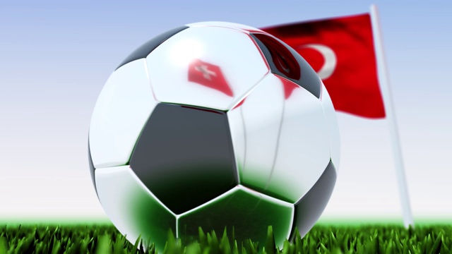 循环足球瑞士对土耳其视频素材