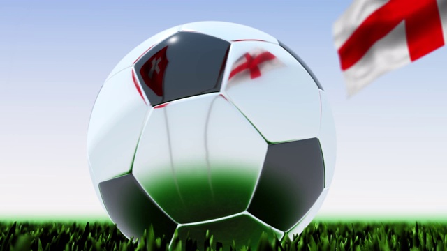 循环足球瑞士对英格兰视频素材