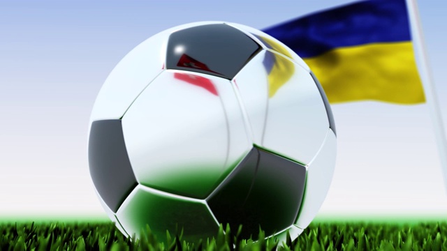 循环足球瑞士对乌克兰视频素材