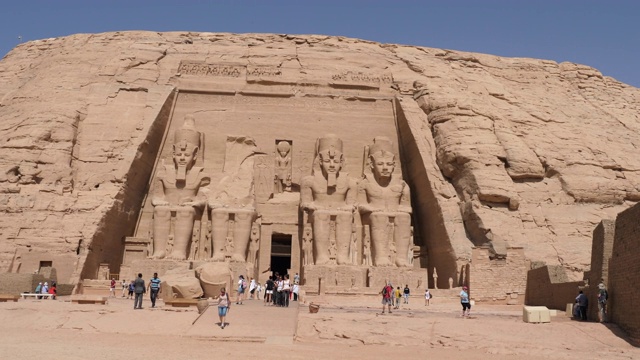 埃及阿布辛贝神庙——总览视频素材