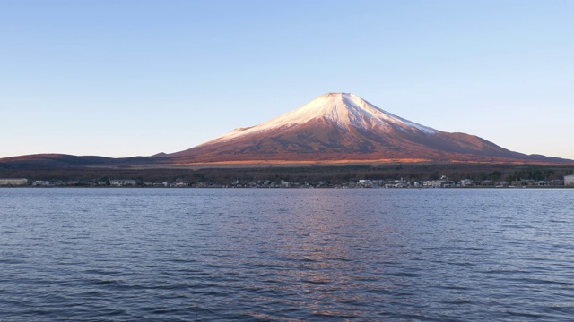 富士山上的山中湖视频素材