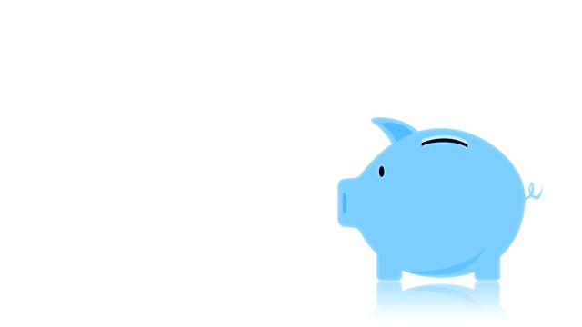 钱箱动画蓝色，阿尔法哑光，色度键。视频下载