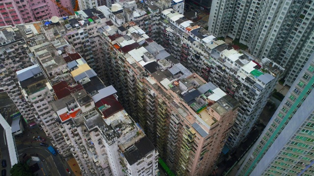 航拍摄影，展示益发房屋工程，港岛，香港视频素材