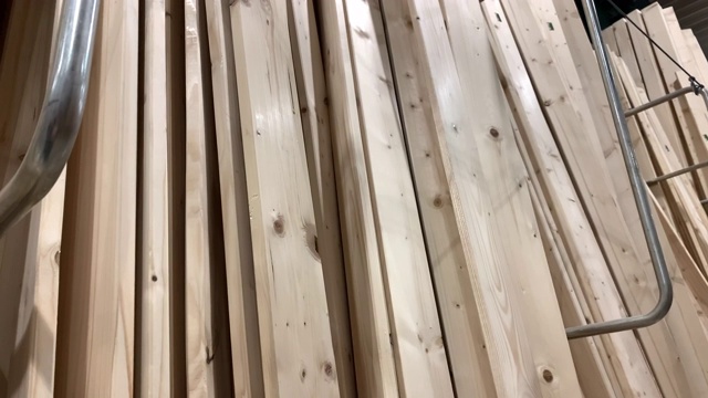 木质建筑材料在商店出售视频下载