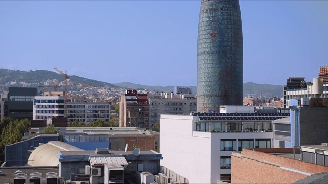 巴塞罗那第22区Poble Nos社区的建筑@视频下载