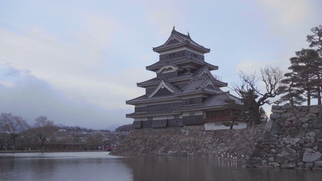 松本城堡，松本，长野，中保视频素材