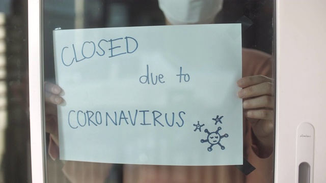 由于Covid-19病毒，商店关闭视频素材