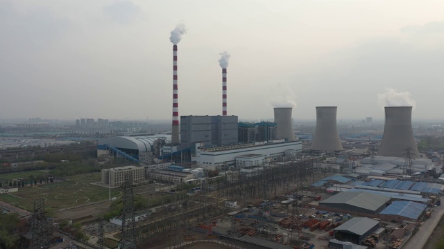中国发电厂的航拍视频视频素材