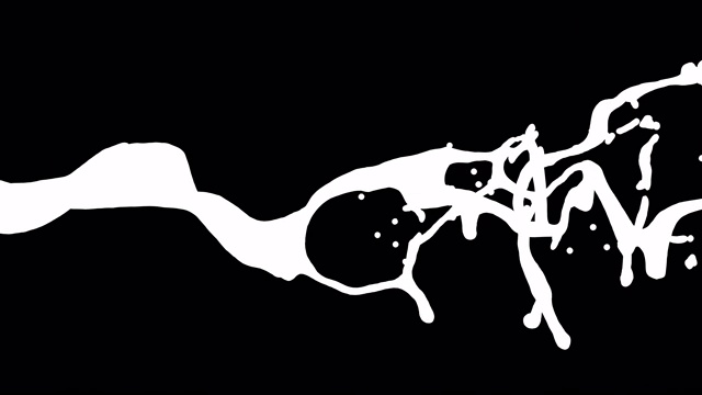 近距离慢动作牛奶奶油在空气中飞溅。包括阿尔法通道。3 d animation.4K视频素材