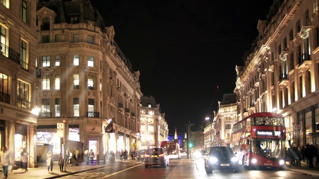 伦敦摄政街之夜视频素材