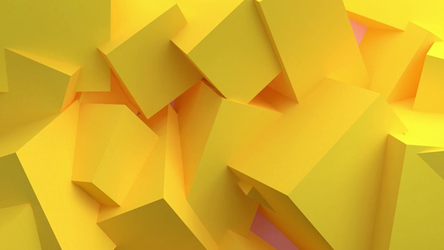 环形黄色框几何3D渲染背景。概念:抽象背景，运动图形，派对。视频下载