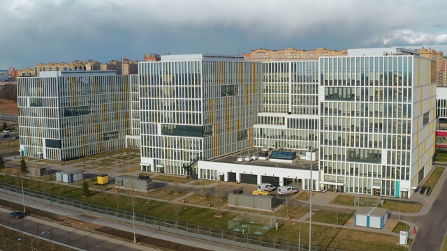 俄罗斯莫斯科主要传染病医院的总览鸟瞰图被称为Komunarka视频下载