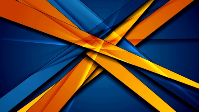 亮蓝橙抽象条纹企业运动背景视频素材