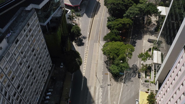 巴西圣保罗7月9日大街的航拍图视频素材