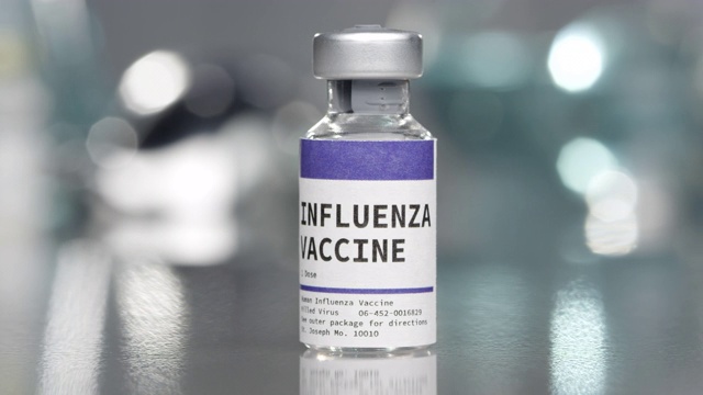 医学实验室的流感疫苗视频素材