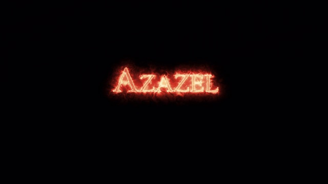Azazel用火写作。循环视频素材