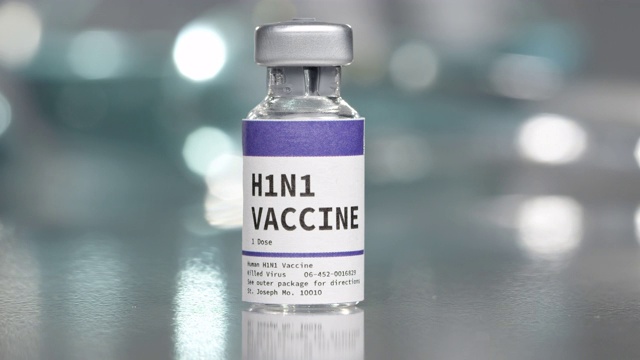 医学实验室H1N1疫苗小瓶视频下载