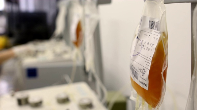 实验室负责过滤血液和血浆的年轻护士视频下载