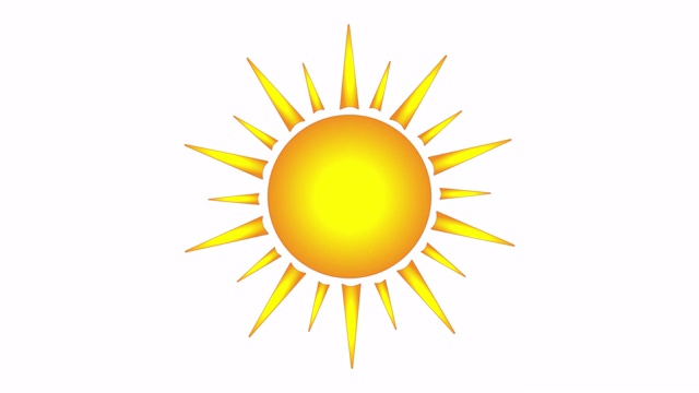 太阳矢量图形图标，简单的按钮动画，脉冲射线视频下载