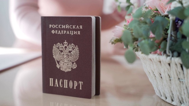 俄罗斯联邦护照特写视频下载