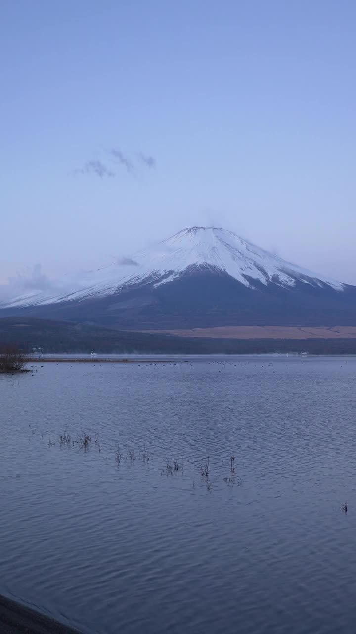 早晨富士山上的山中湖视频素材