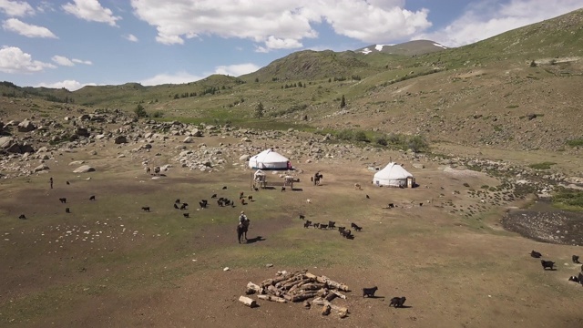 蒙古塔万博格德的露营地视频下载