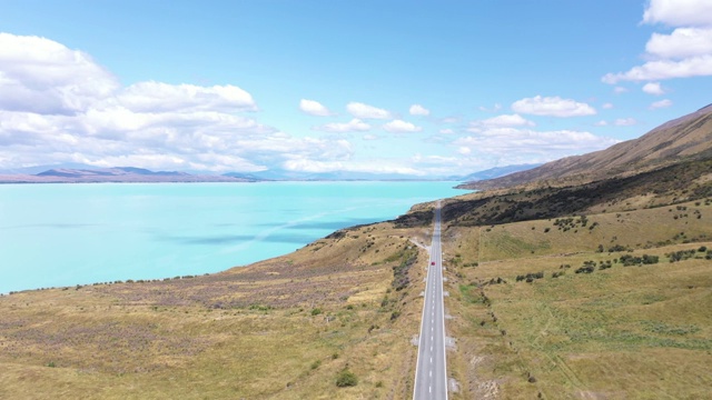 80号国道至库克湖和新西兰南阿尔卑斯山g1/2视频下载