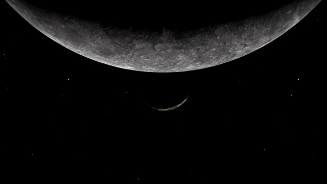 地球出现在月球后面视频素材