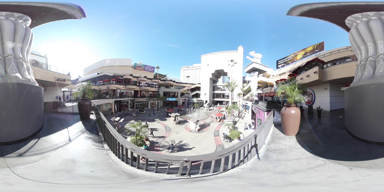 360 VR视频的好莱坞和高地中心视频素材