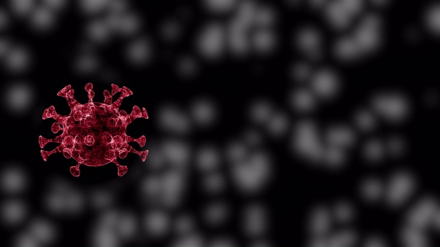 抗体在黑色背景下识别并中和病原体病毒。视频素材