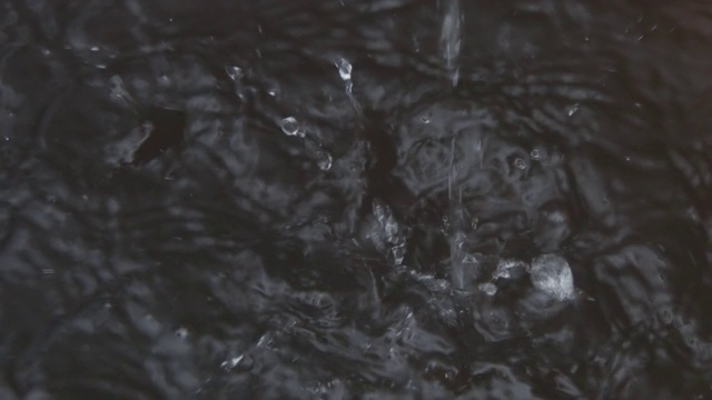 水滴落在水池的表面视频下载
