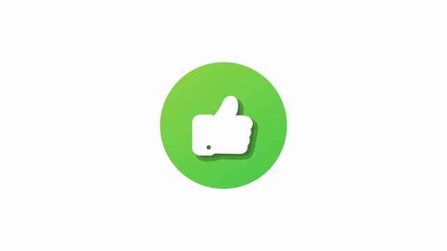 绿色拇指向上的运动镜头视频在一个黑色的背景视频下载
