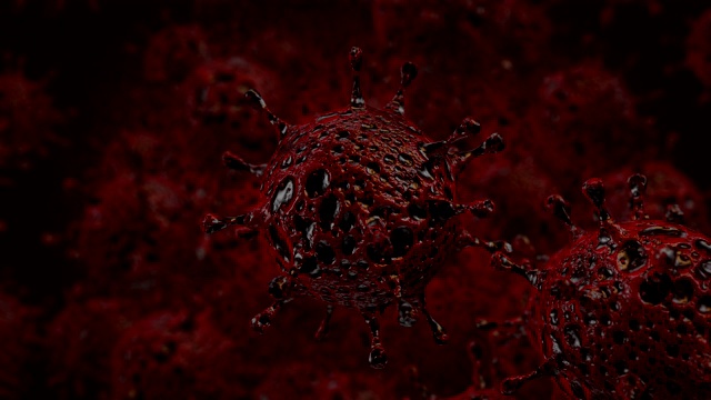 突变冠状病毒细胞的CGI视频素材