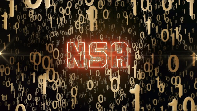 Golden NSA概念与数字代码视频素材