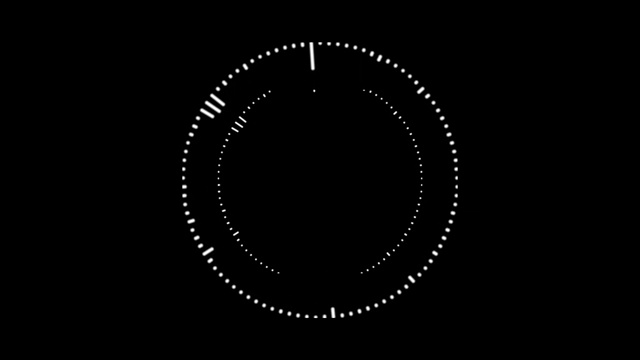 波形音频频谱循环循环的节奏白色音频声波在黑色背景在4K超高清。音乐均衡器发光动画。视频下载