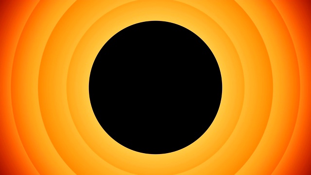 橙色动画圆形与黑色背景。视频下载