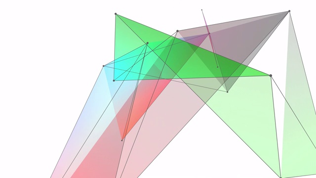 彩色三角形抽象，4K动态抽象几何动画视频下载