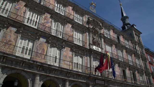 马德里市长广场市政厅视频素材