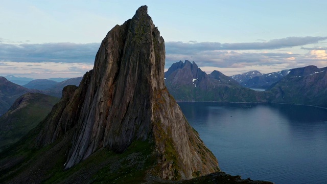 挪威塞格拉山的风景鸟瞰图视频下载