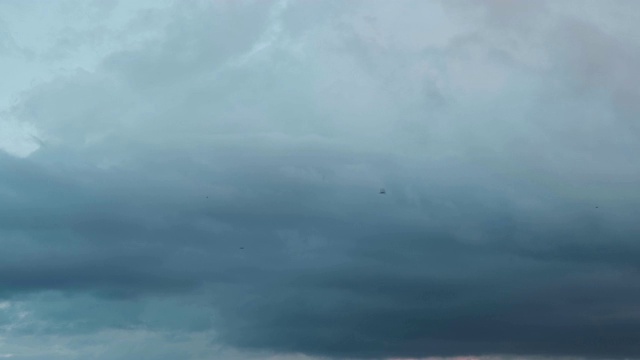 乌云和天空中飞来的燕子视频下载