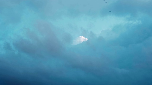 燕子在飞翔，背景是白云和蓝天视频下载