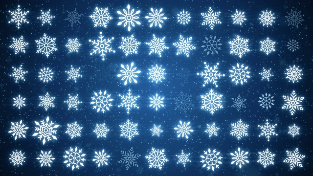 雪花图案冬季背景视频素材