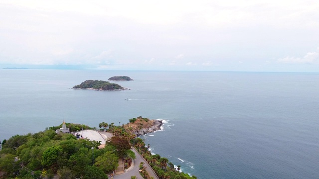 鸟瞰图的蓬贴角的观点在普吉岛，泰国。视频素材