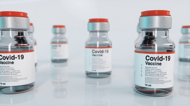 Covid-19疫苗瓶，幻灯片视频下载